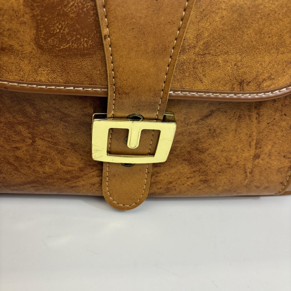 Vintage Argosy By Invicta Brown Retro Carry On Bag Luggage Weekender Retro - Picture 6 of 14